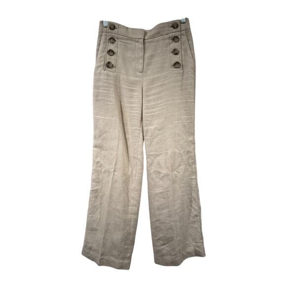 Ann Taylor Petite Linen Cotton Blend Sailor Trousers Size 2P - Picture 1 of 6